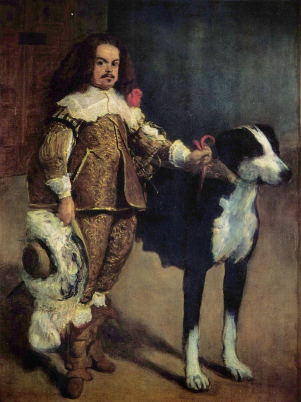 Portrait of a Buffoon with a Dog by Diego Velazquez